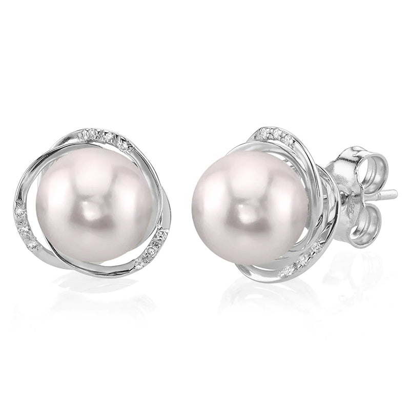 Weekly Product Spotlight: Akoya Pearl and Diamond Stella Earrings