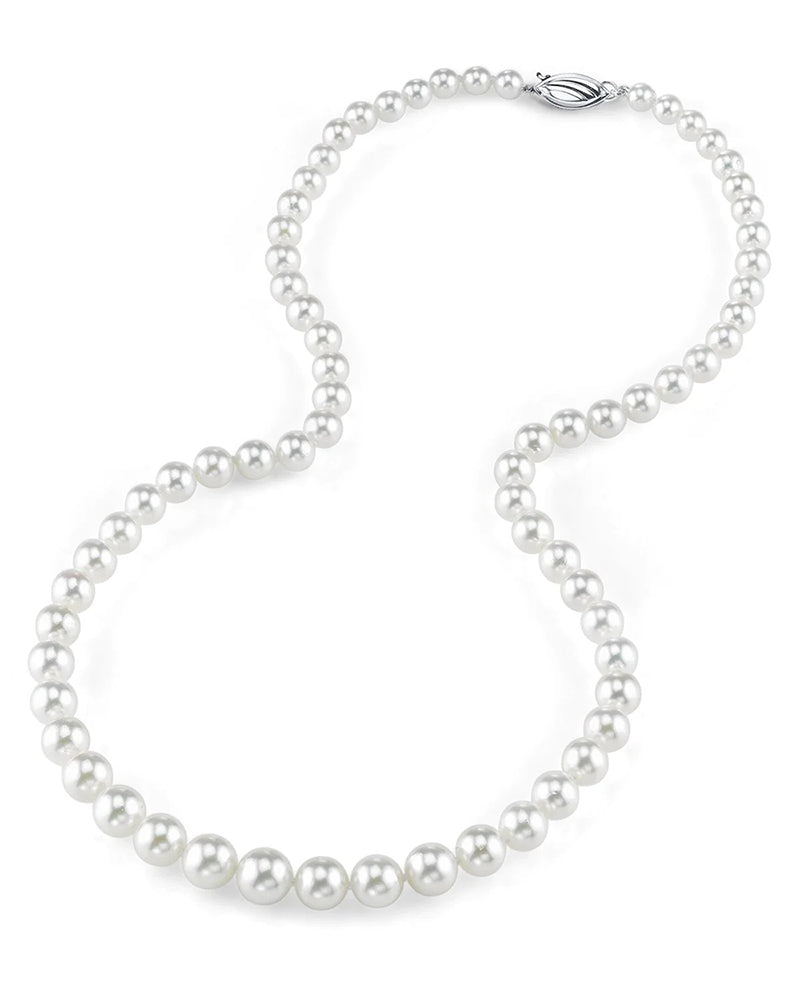 Weekly Product Spotlight: Graduated White Akoya Pearl Necklace, 4.0-7.0mm