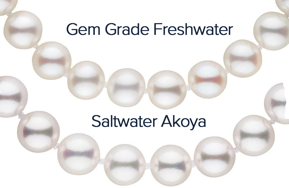 Gem Grade Freshwater Pearls vs Akoya Pearls