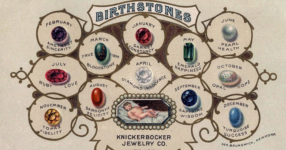 Vintage Birthstone Chart
