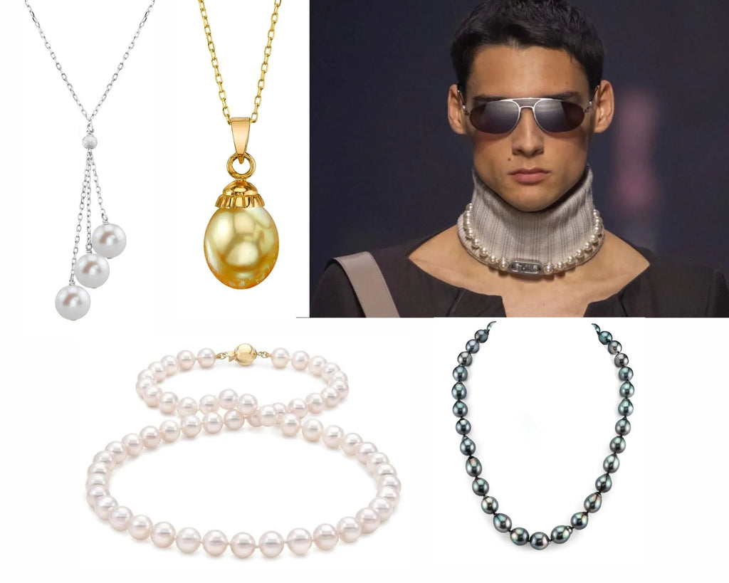 Selection of pearl jewelry for men