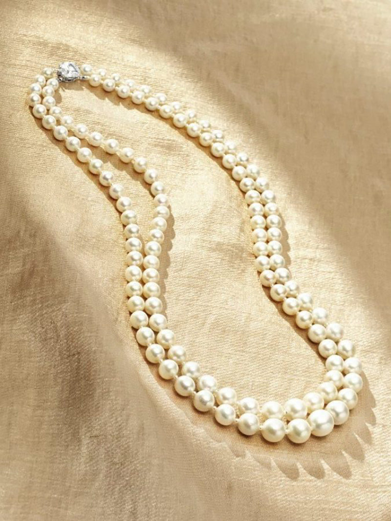 Big To Small String Of Pearl Necklace