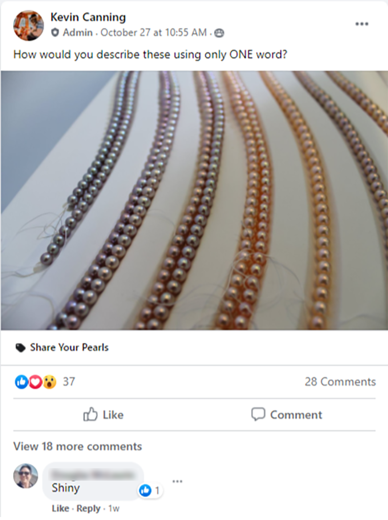 The Wide World of Pearls Facebook Group Favorite Post of the Week