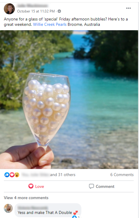 The Wide World of Pearls Facebook Group Post of the Week