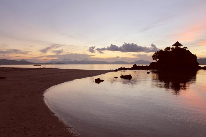 sunset at Flower Island