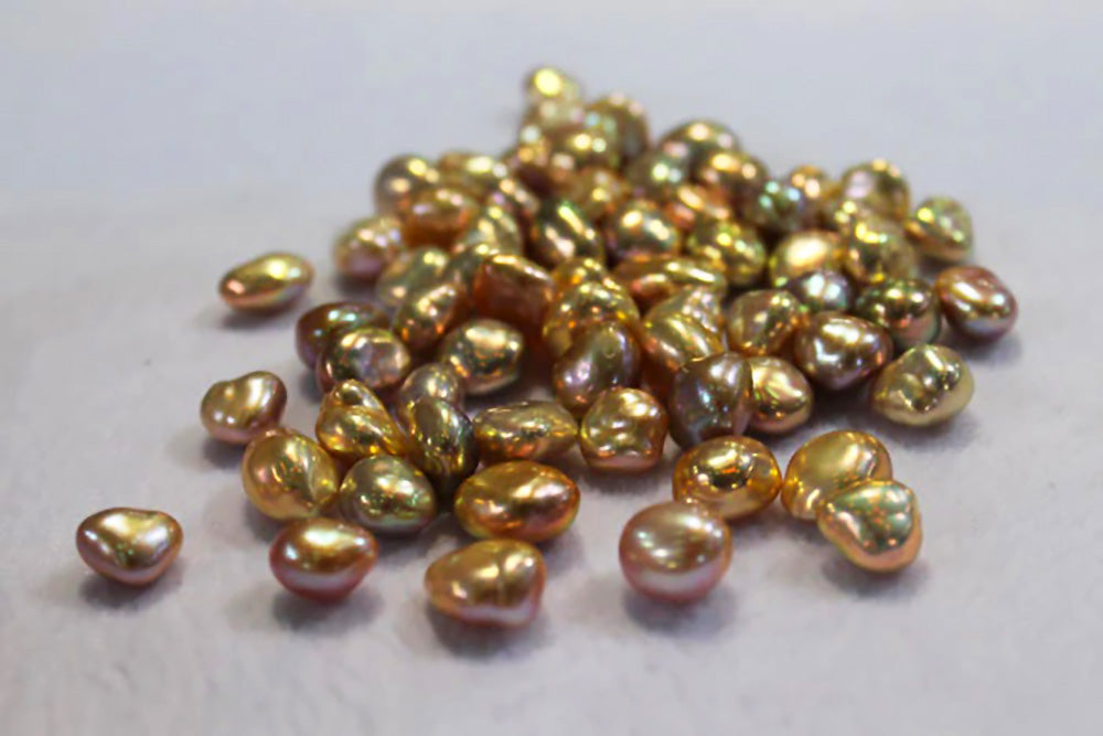 Weekly Eye Candy Spotlight: Pumpkin Colored Baroque Freshwater Pearls