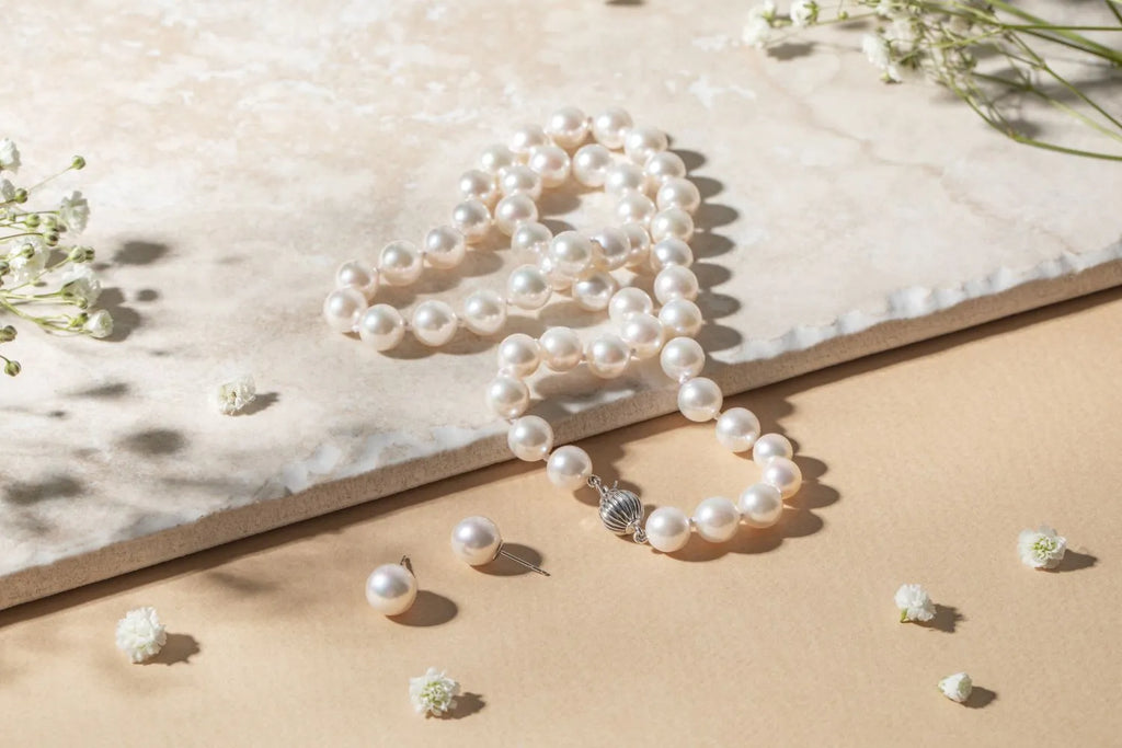 White freshwater pearl necklace by Pearls of Joy