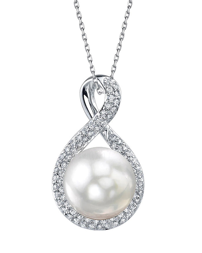 Weekly Product Spotlight: White South Sea Pearl and Diamond Eternity Pendant