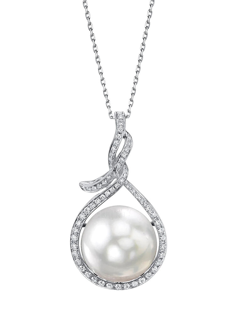 Weekly Product Spotlight: White South Sea Pearl and Diamond Theodora Pendant