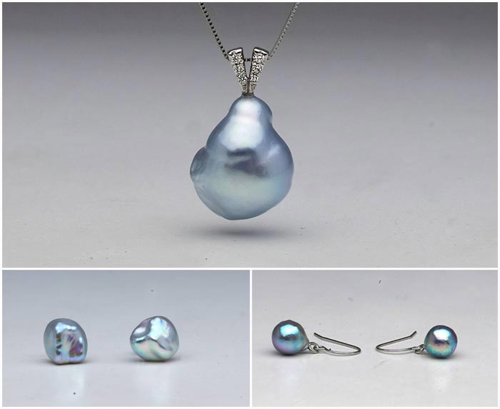 rare blue South Sea pearl jewellry
