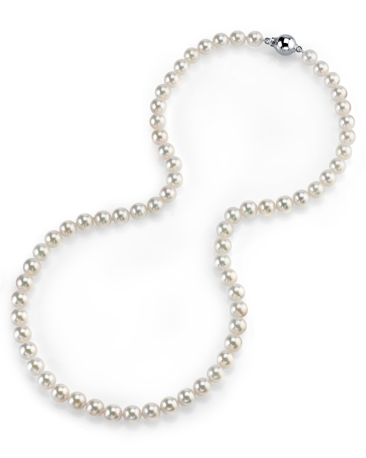 7580mm Hanadama Akoya White Pearl Necklace