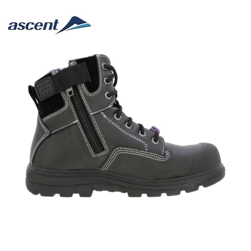 ladies black safety boots