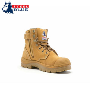 Steel Blue Safety Boot Argyle Zip Bump 