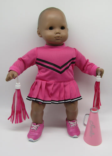 MBD 18 Inch Doll Clothes- Pink Cheerleader Outfit Fits 18 Inch Fashion Girl  Dolls