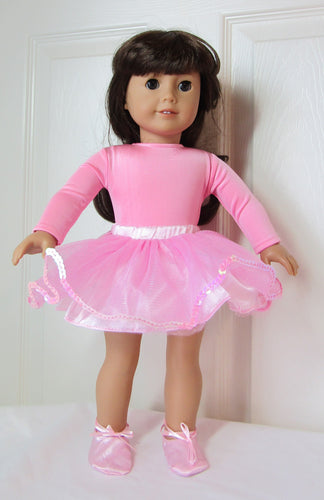 Pink Satin Ballet Outfit – Handmade Designs for Dolls