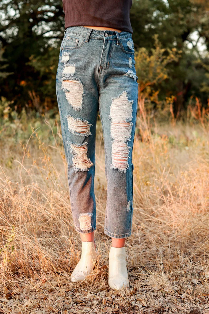 Plaid Patch Jeans – GoLden GirL GLitZ