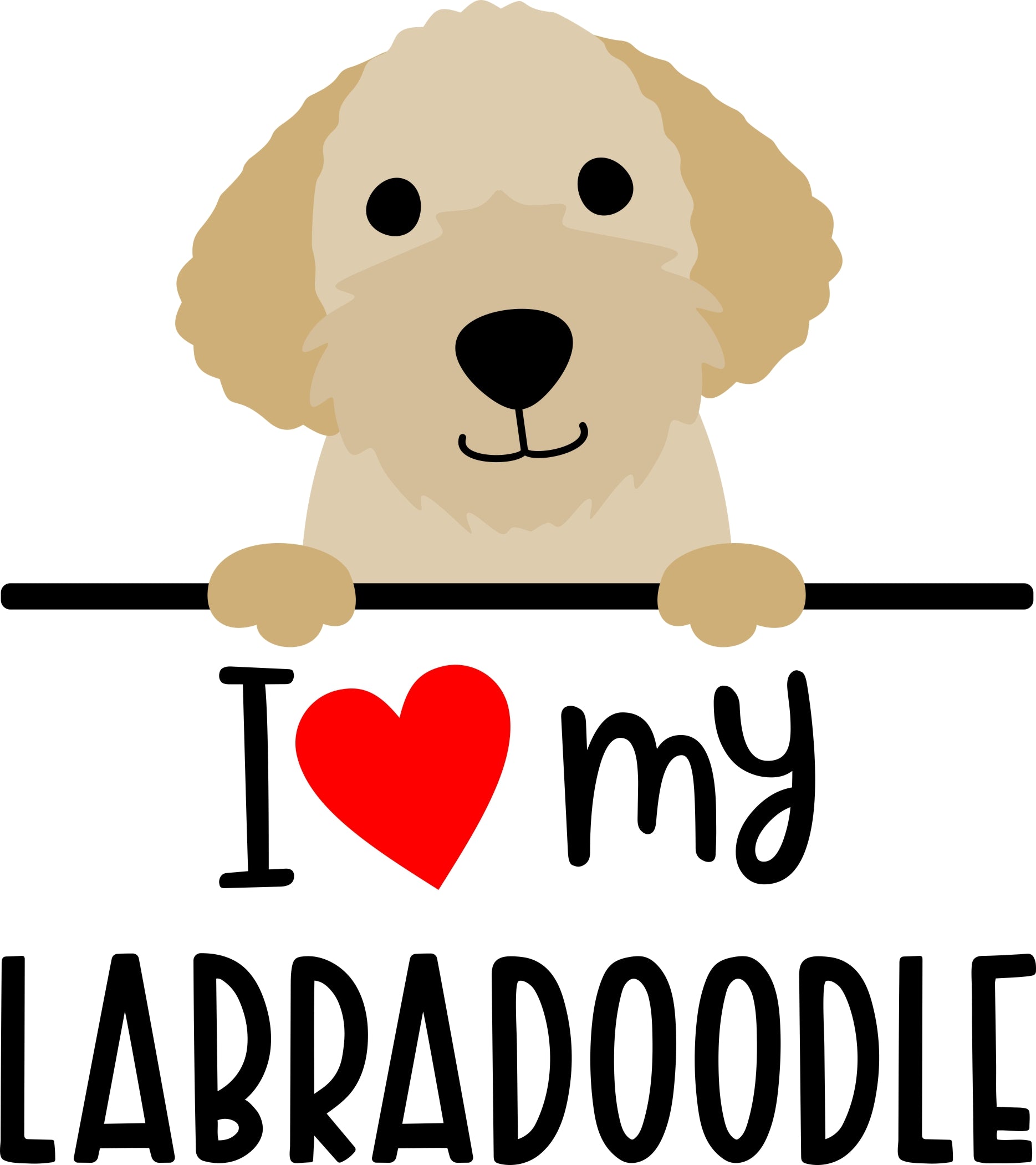 Decorative Labradoodle Kitchen Towel