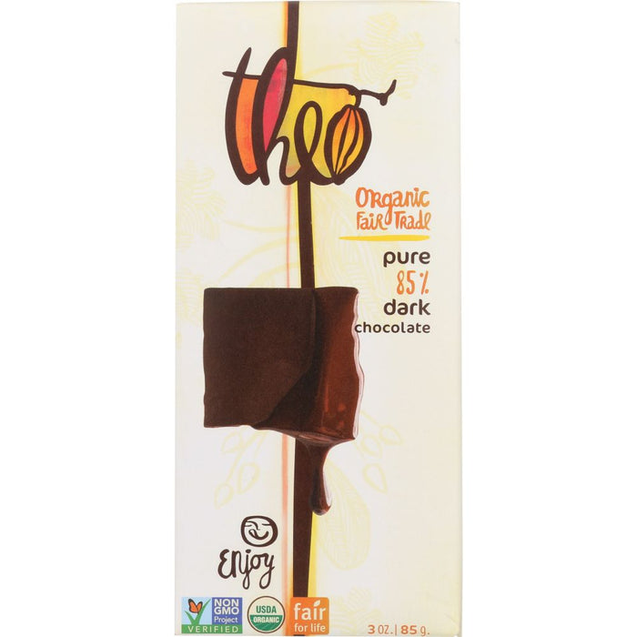 THEO CHOCOLATE: Organic Dark Chocolate 85% Cacao, 3 oz