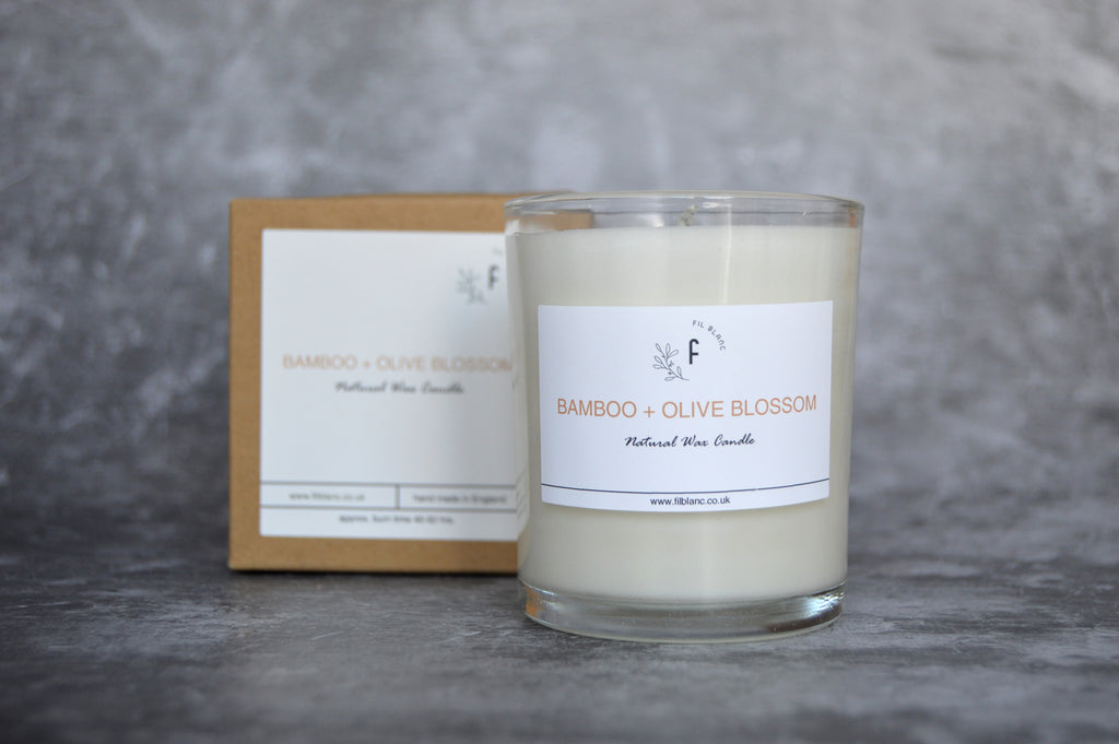 Bamboo and Olive Blossom Soy Wax Candle 