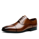 Genuine Leather Cap Toe Oxford shoes