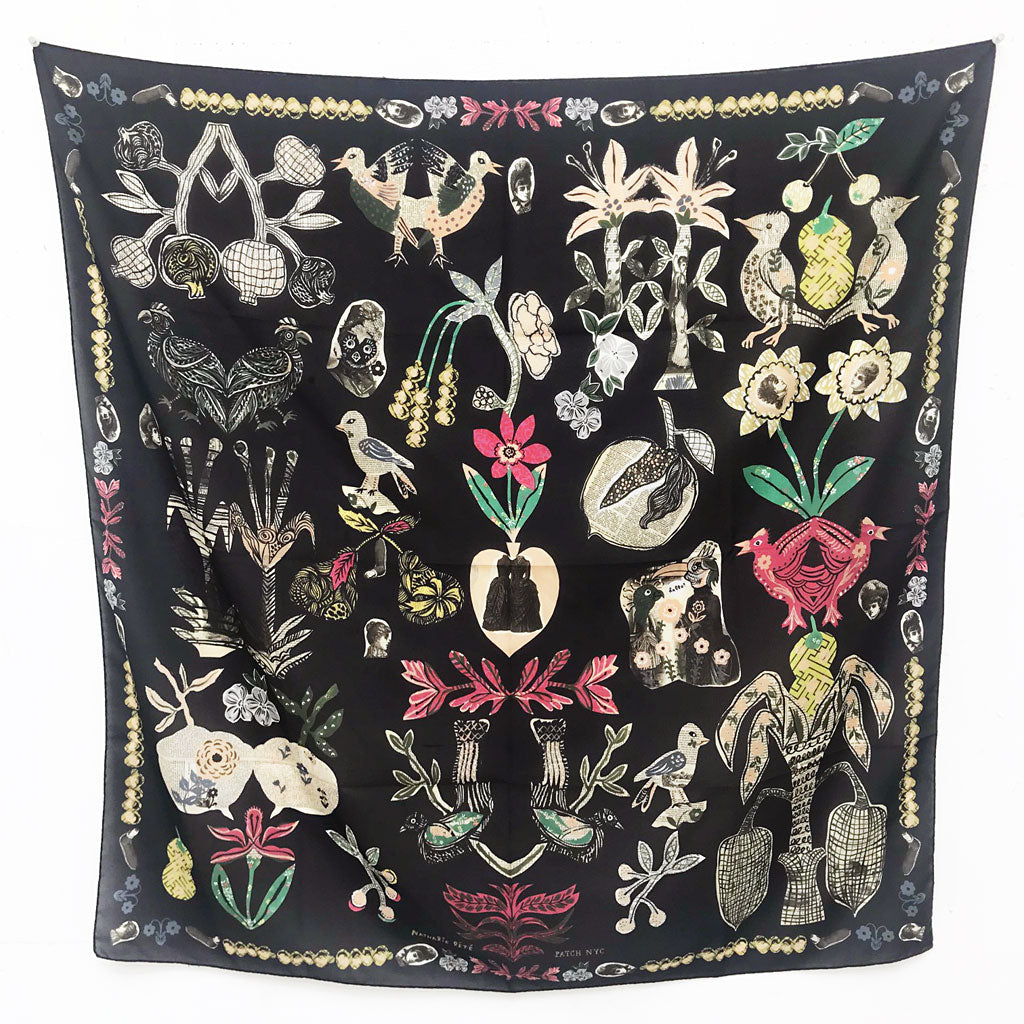 Friendship Collage Silk Scarf By Nathalie Lete Patch Nyc