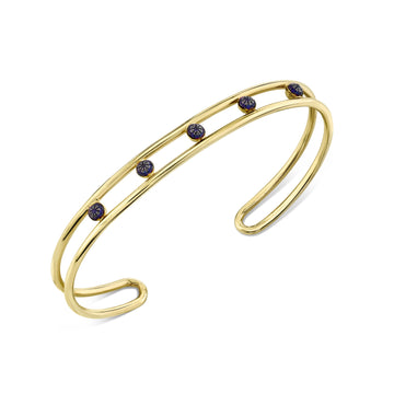 Cord and Cable Bracelets Gold, Diamond, Sapphire