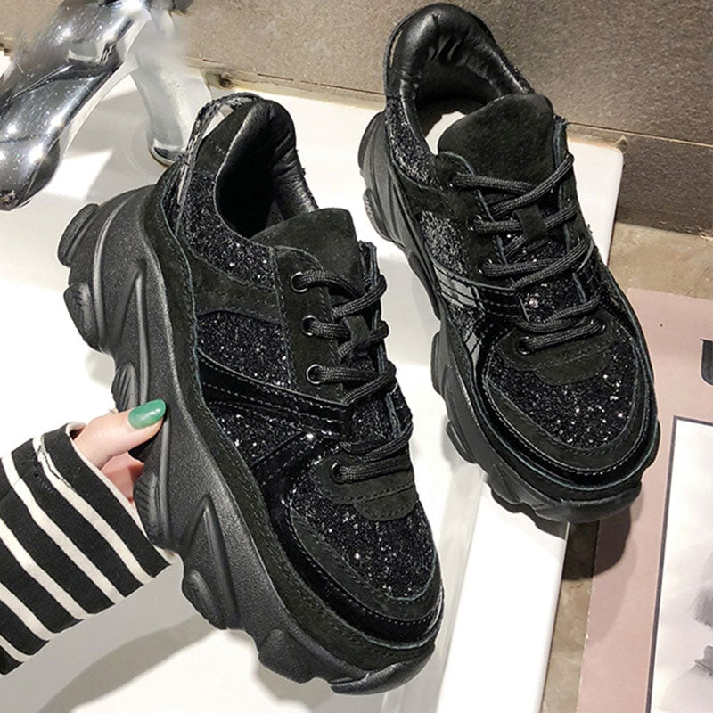 chunky sneakers black