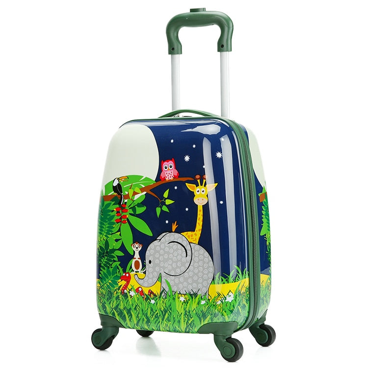 Letrend Cartoon Cute Animal Kids Rolling Luggage Set Spinner Children ...