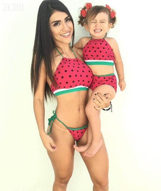 Family Matching Mother Swimsuit Mother Daughter Women Kid Baby Girl Fe –  Triple AAA Fashion Collection
