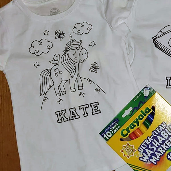 kids coloring page t-shirt