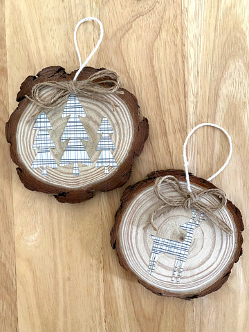 Wood Slice Ornaments with Cricut • Neat House. Sweet Home®