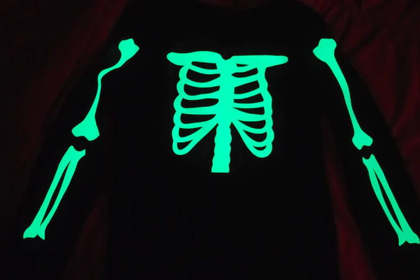 DIY Cricut Glow In The Dark Skeleton Shirt