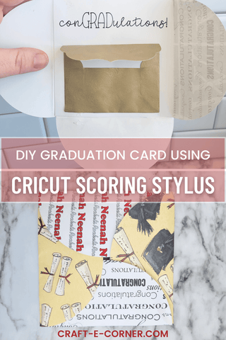 How to use the Cricut Scoring Stylus // Graduation Gift Card Holder Tu