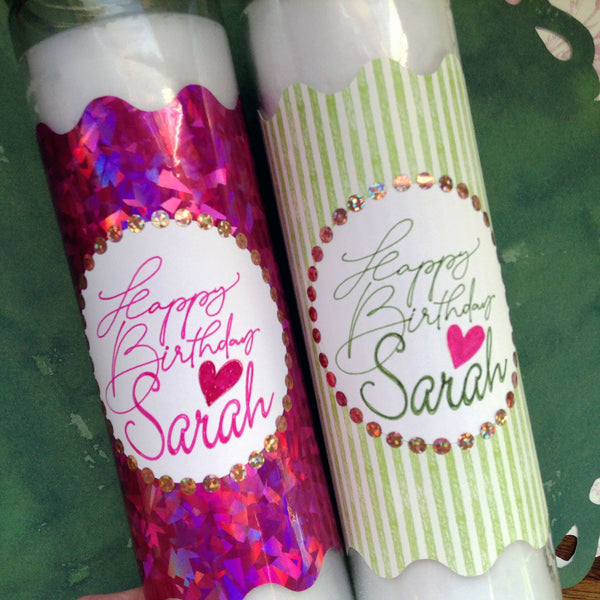 Ladies Party Favors, Candle Wraps and Bottle Wraps Using Cricut