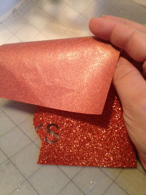 What to do when you have glitter heat transfer vinyl without the backing sheet.