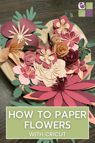 Paper flowers finished product as a Pinterest Pin