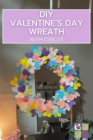 pinterest pin of the finished wreath