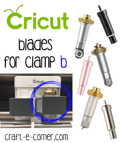 What are the different Cricut blades, wheels and tips used for