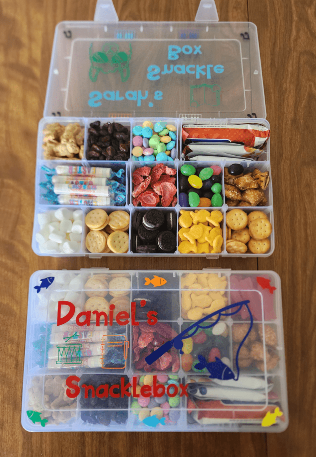 Personalized Snackle Box Childrens Snack Box Snack Organizer Snack