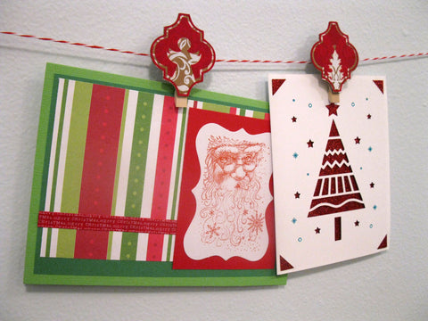 Clothespin Christmas Card Holder