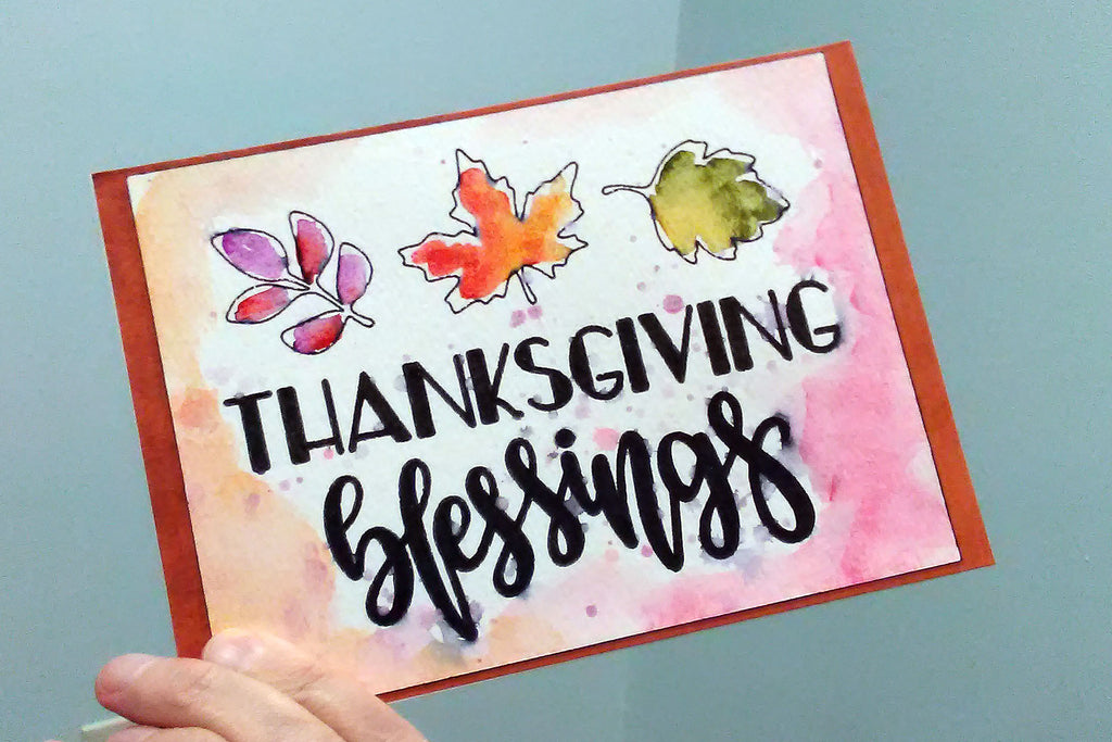 Cricut Thanksgiving Cards With Watercolor and Pens