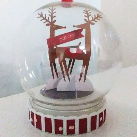 Snow Globe Ornament Using Die Cut Paper With Your Cricut