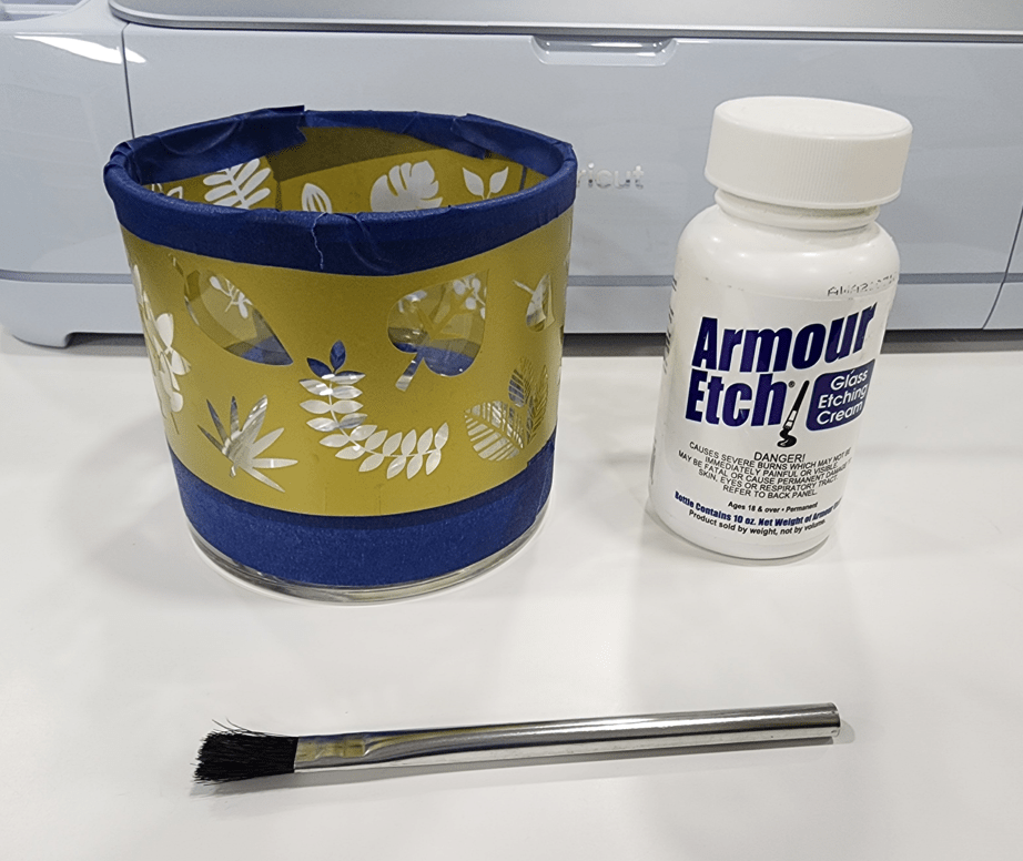 How to get better results with Armour Etch Glass Etching Cream / Etching  with Cricut explore 