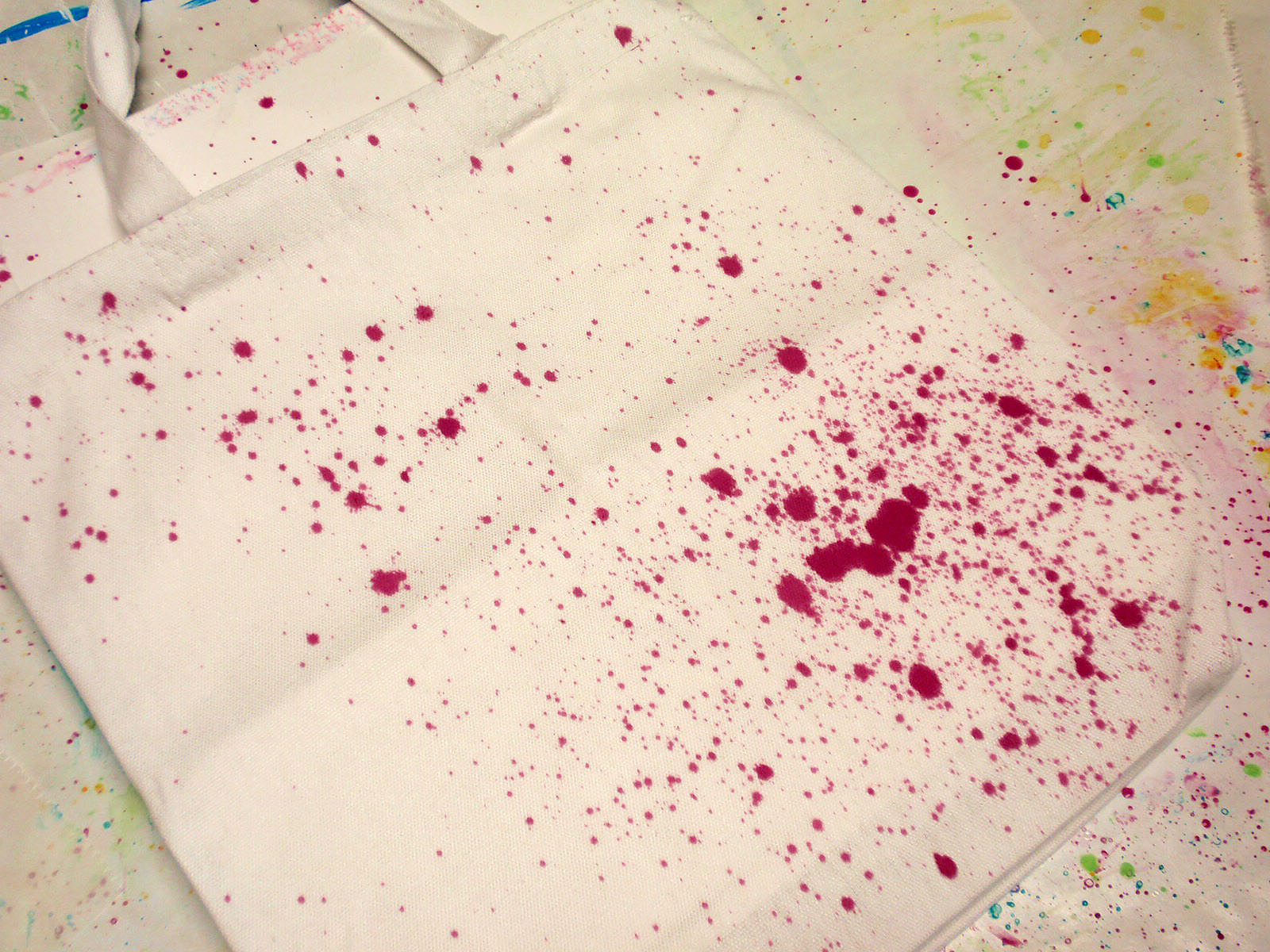 spatter thin paint