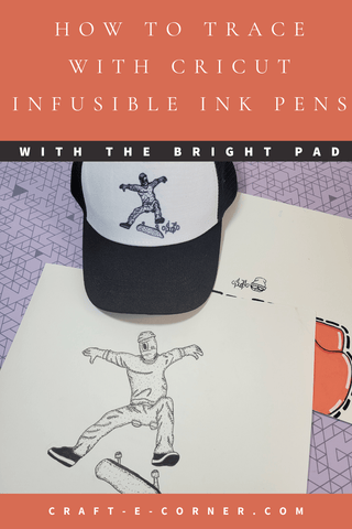 Using the Cricut Bright Pad Go to Trace // Child's drawing on a Hat 