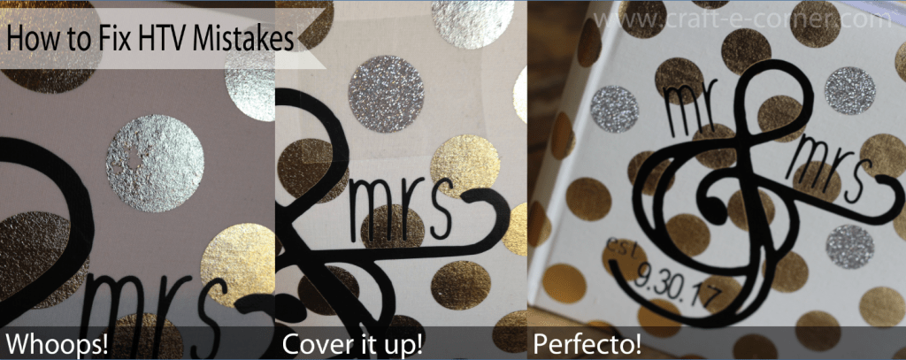 How to fix heat transfer vinyl mistakes- cover it up!