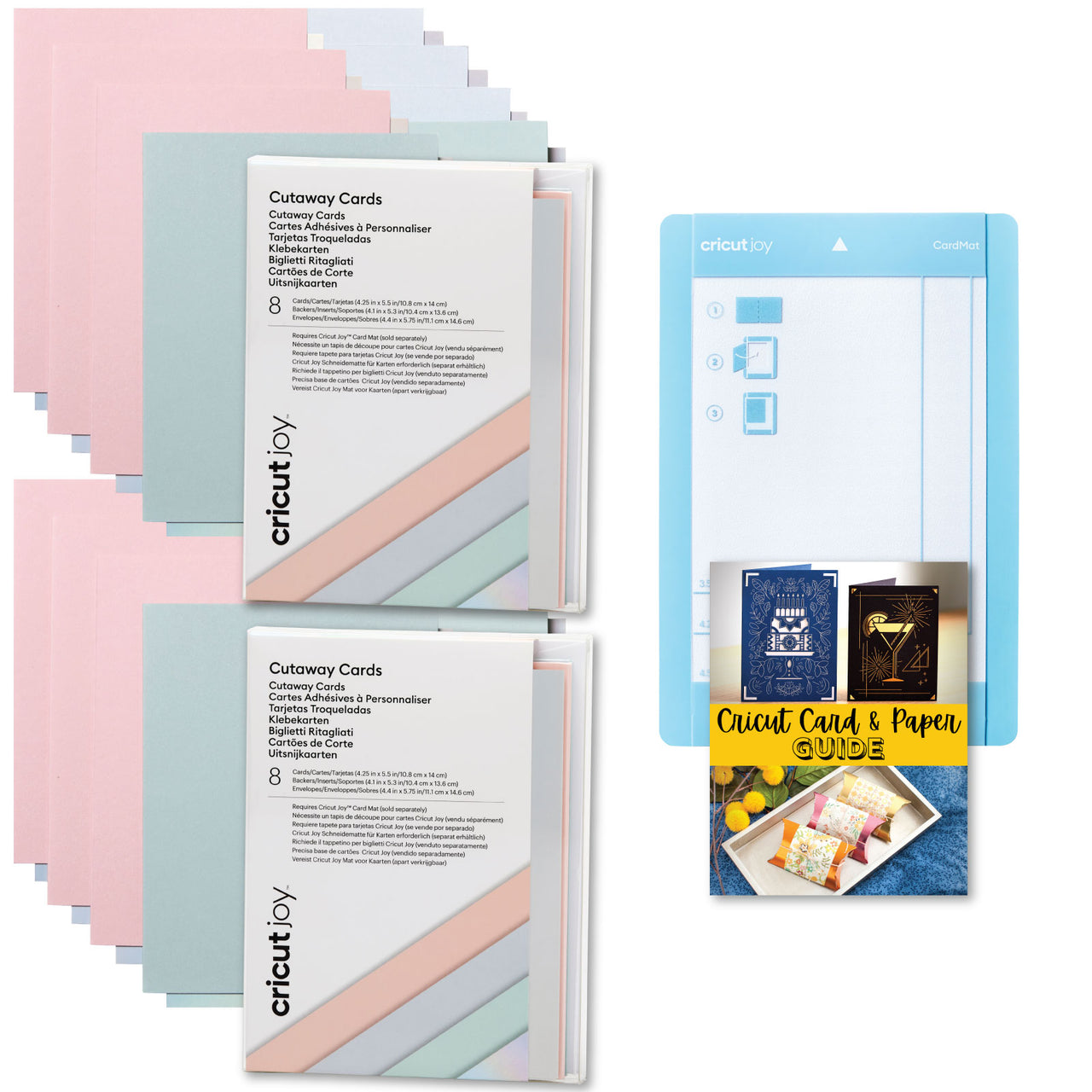 Cricut Joy Cutaway Cards Double Spring Rain with Joy Card Mat Bundle