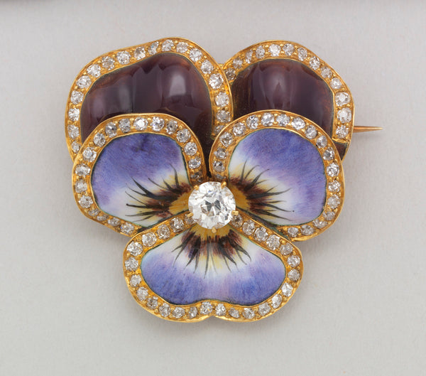 Brooch in the form of a Pansy Brooch, ca. 1900