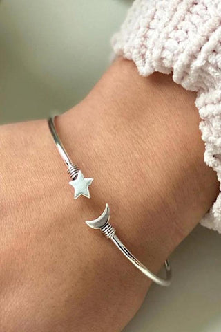 moon and star silver bracelet