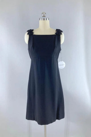 Vintage 1960s Black Retro Party Dress